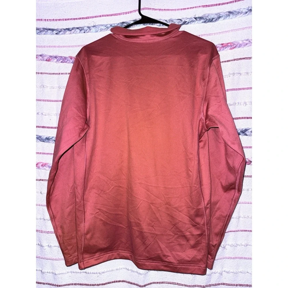 The‎ North Face Men's Orange 1/4 Zip Pullover Sweatshirt M -Long Sleeve Graphics